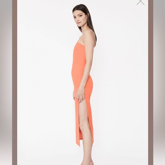 BARDOT JENNA ONE SHOULDER CUTOUT DRESS, Size 12 (XXL) ORANGE FIZ, NWT - Picture 6 of 17
